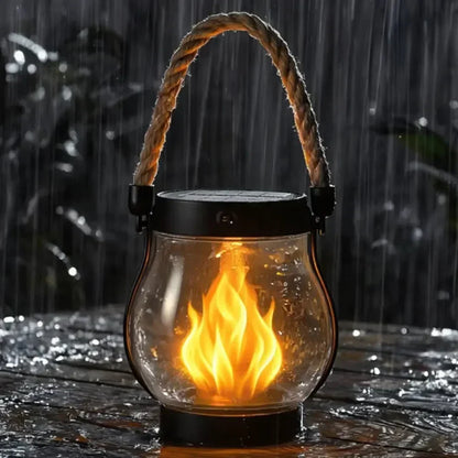 Solarna lampa 🔥  Realistyczny efekt tańczącego płomienia