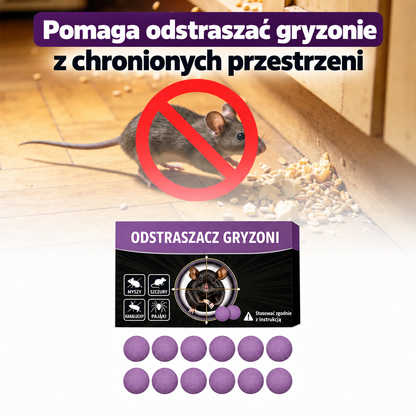 Krążki pomagające odstraszać gryzonie z chronionych przestrzeni