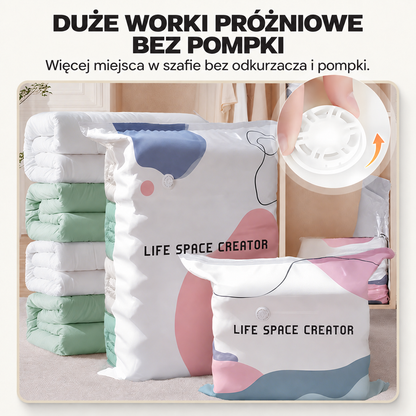 Duże worki próżniowe kompresyjne bez pompki
