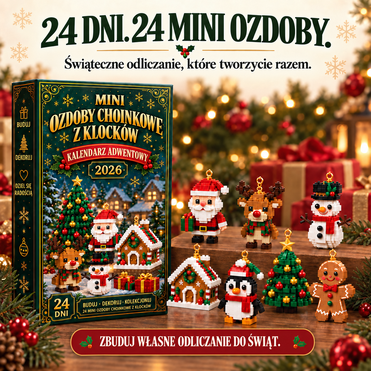 Kalendarz adwentowy z mini ozdobami choinkowymi – 31. zdjęcie
